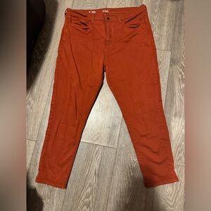a.n.a High-Rise Skinny Ankle Pants in Rust
